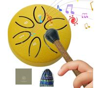Tamburo della Pioggia da Giardino per Esterni | 7.6 Cm 6 Note Tamburo di Acciaio per Esterni | Strumento Per Musicoterapia Per Principianti Bambini Musicisti Lezioni Di Yoga Scuola Decorazione Casa Co