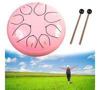 Tamburo della pioggia per giardino esterno, tamburo in acciaio da 6 pollici, 11 e 8 note, tamburo dei chakra, tamburo con campanello impermeabile, tamburo della pioggia per strumento da giardino, tamb