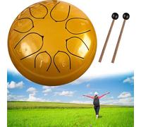 Tamburo della pioggia per giardino esterno, tamburo in acciaio da 6 pollici, 11 e 8 note, tamburo dei chakra, tamburo con campanello impermeabile, tamburo della pioggia per strumento da giardino, tamb