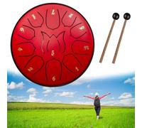 Tamburo della pioggia per giardino esterno, tamburo in acciaio da 6 pollici, 11 e 8 note, tamburo dei chakra, tamburo con campanello impermeabile, tamburo della pioggia per strumento da giardino, tamb