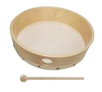 Tamburo di legno | Strumento a percussione a tamburo musicale - Tamburo di con bastone, strumento educativo per tamburo a cornice per bambini Principianti Adulti