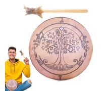 Tamburo di legno, tamburi di sciamani in legno con batteria | Drum Hand Drum Drum Decor Design | Drum Sciamani in legno con tamburo, design decorazione in legno Drum Hand Drum | C