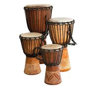 Tamburo Djembe principianti Mogano Carved 40 cm Ø 19 - 21 scolpito modello Africa mondo musica Percussion