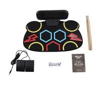 Tamburo elettronico set roll -up tamburo 9 padie di pratica ricaricabili in modalità bluetooth a doppio altoparlante portatile per bambini adulti principianti principianti in