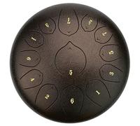 Tamburo etereo in acciaio Do Major, 13 note, 30,5 cm, con custodia, plettri per dita, mazzuole, libro musicale per educazione musicale, guarigione mentale, yoga