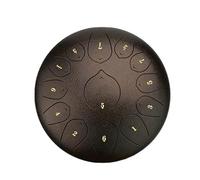 Tamburo etereo in acciaio Do Major, 13 note, 30,5 cm, con custodia, plettri per dita, mazzuole, libro musicale per educazione musicale, guarigione mentale, yoga