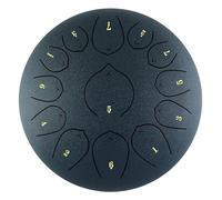 Tamburo etereo in acciaio Do Major, 13 note, 30,5 cm, con custodia, plettri per dita, mazzuole, libro musicale per educazione musicale, guarigione mentale, yoga