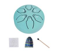 Tamburo etereo in acciaio per bambini, 15,2 cm, tamburo etereo per meditazione, strumento a percussione manuale con mazzuole, libro musicale per yoga, concerti, educazione musicale,