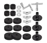 Tamburo Felt Pads, Musical Instrument Accessories Felt Washer Set, Sound Quality Enhancer, Noise Reduction Drum Stand Pads, Ideal for Stage Performances and Practice Sessions