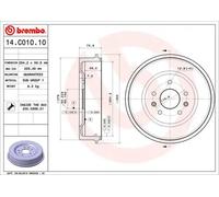 BREMBO 14.C010.10 Tamburo freno