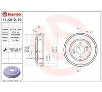 Tamburo freno BREMBO 14.C012.10