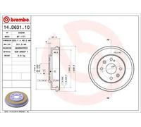 BREMBO 14.D631.10 Tamburo freno