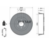 Textar Tamburo freno 94046500 posteriore per Nissan Navara NP300 (D40) 2012-2016, Renault Alaskan