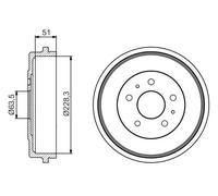 BOSCH 0 986 477 219 Tamburo freno