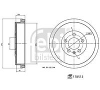 Tamburo freno FEBI BILSTEIN 178513