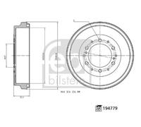 FEBI BILSTEIN Tamburo freno assale posteriore 194779
