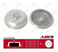 Tamburo freno Assale posteriore C6G008ABE ABE per FORD ESCORT V ORION III