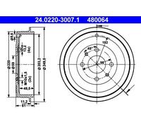 Tamburo freno Assale posteriore per ABARTH ALFA ROMEO CHRYSLER FIAT LANCIA 145 1