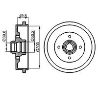 Tamburo freno Assale posteriore per AUDI SEAT SKODA VW 80 CADDY CORDOBA FAVORIT
