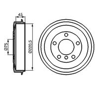 Tamburo freno Assale posteriore per BMW 3