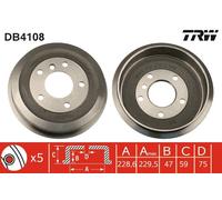 Tamburo freno Assale posteriore per BMW 3