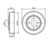 Tamburo freno Assale posteriore per CHEVROLET OPEL VAUXHALL ASTRA ASTRA H CLASSI