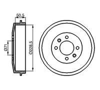 Tamburo freno Assale posteriore per CITROËN PEUGEOT 305 306 405 406 BERLINGO / B