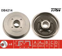 Tamburo freno Assale posteriore per DACIA RENAULT 19 CLIO LOGAN LOGAN MCV MEGANE