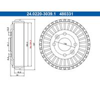 Tamburo freno Assale posteriore per DACIA RENAULT SMART CLIO FORTWO LOGAN SANDER