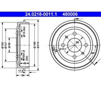 Tamburo freno Assale posteriore per FIAT FORD LANCIA 500 500 C BRAVA BRAVO DEDRA