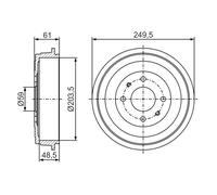 Tamburo freno Assale posteriore per FIAT LANCIA PANDA PANDA VAN YPSILON
