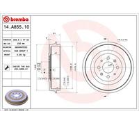 Tamburo freno Assale posteriore per FIAT OPEL VAUXHALL ADAM CORSA CORSAVAN GRAND