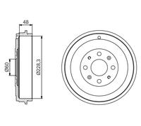Tamburo freno Assale posteriore per FIAT OPEL VAUXHALL ADAM CORSA CORSAVAN GRAND