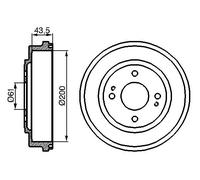 Tamburo freno Assale posteriore per HONDA ACCORD CIVIC LOGO