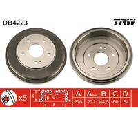 Tamburo freno Assale posteriore per HONDA CR-V HR-V STREAM