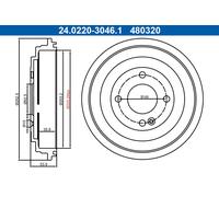 Tamburo freno Assale posteriore per HYUNDAI KIA ACCENT i20 i20 ACTIVE RIO