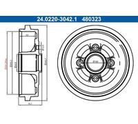 Tamburo freno Assale posteriore per NISSAN ALMERA MICRA NOTE VERSA