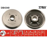 Tamburo freno Assale posteriore per NISSAN MICRA MICRA C+C NOTE