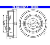 Tamburo freno Assale posteriore per OPEL VAUXHALL ASTRA ASTRA H CLASSIC ASTRAVAN