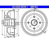 Tamburo freno Assale posteriore per OPEL VAUXHALL CORSA CORSAVAN