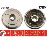Tamburo freno Assale posteriore per RENAULT 11 19 5 9 CLIO SUPER 5 TWINGO