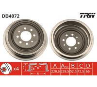 Tamburo freno Assale posteriore per RENAULT 18 21 25 30 CLIO ESPACE EXPRESS FUEG