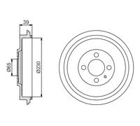 Tamburo freno Assale posteriore per SEAT VW CADDY INCA