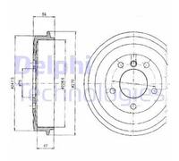DELPHI BF275 Tamburo freno per BMW
