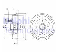 Delphi BF402 Tamburo del freno