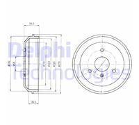 Delphi BF465 Tamburo del freno
