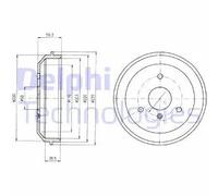 Delphi BF465 Tamburo del freno