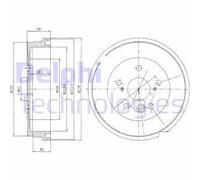 DELPHI BF495 Tamburo freno
