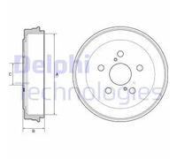 DELPHI BF536 Tamburo freno