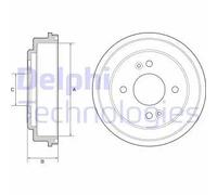 Tamburo freno BF550 DELPHI per KIA PICANTO I